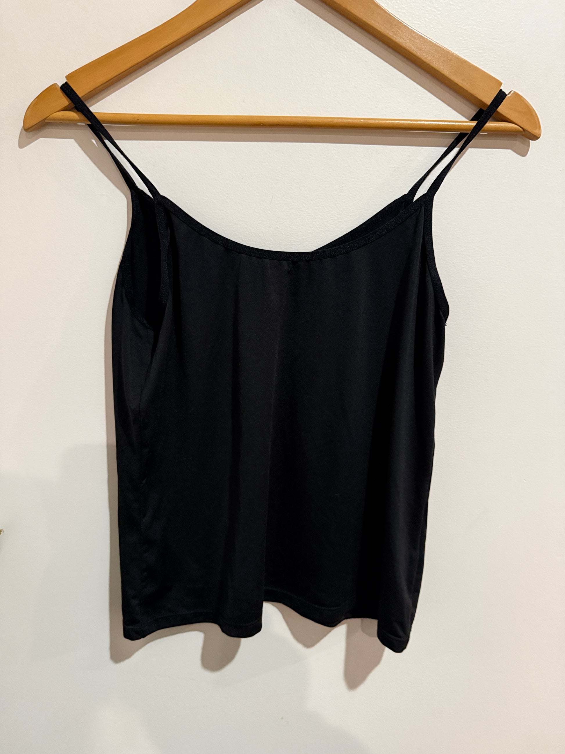 Lyric Black Satin Cami Top