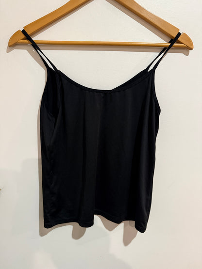 Lyric Black Satin Cami Top
