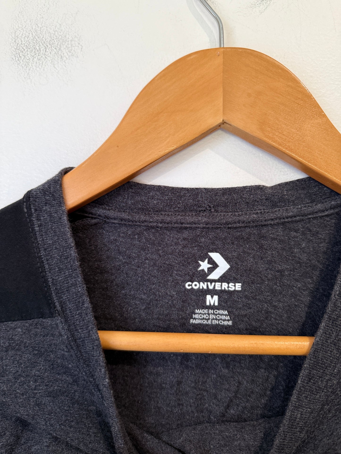 Converse Charcoal Logo Crop Tee Size M