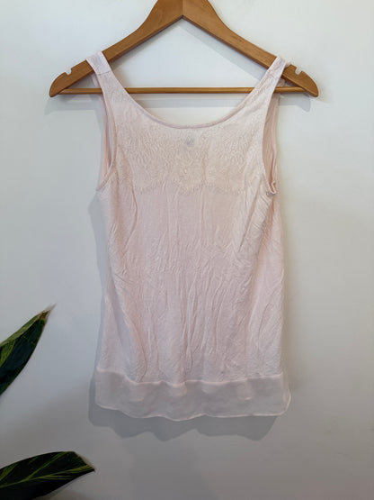Pale Pink Sleeveless Singlet Top Size AUS 10
