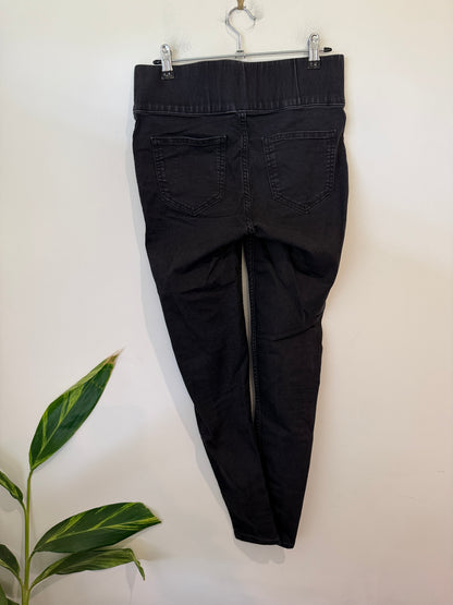 H&H Black Denim Jeggings Size 10