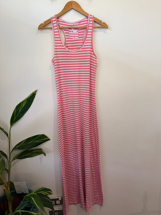 Factorie Pink Stripe Racerback Maxi Dress Size S