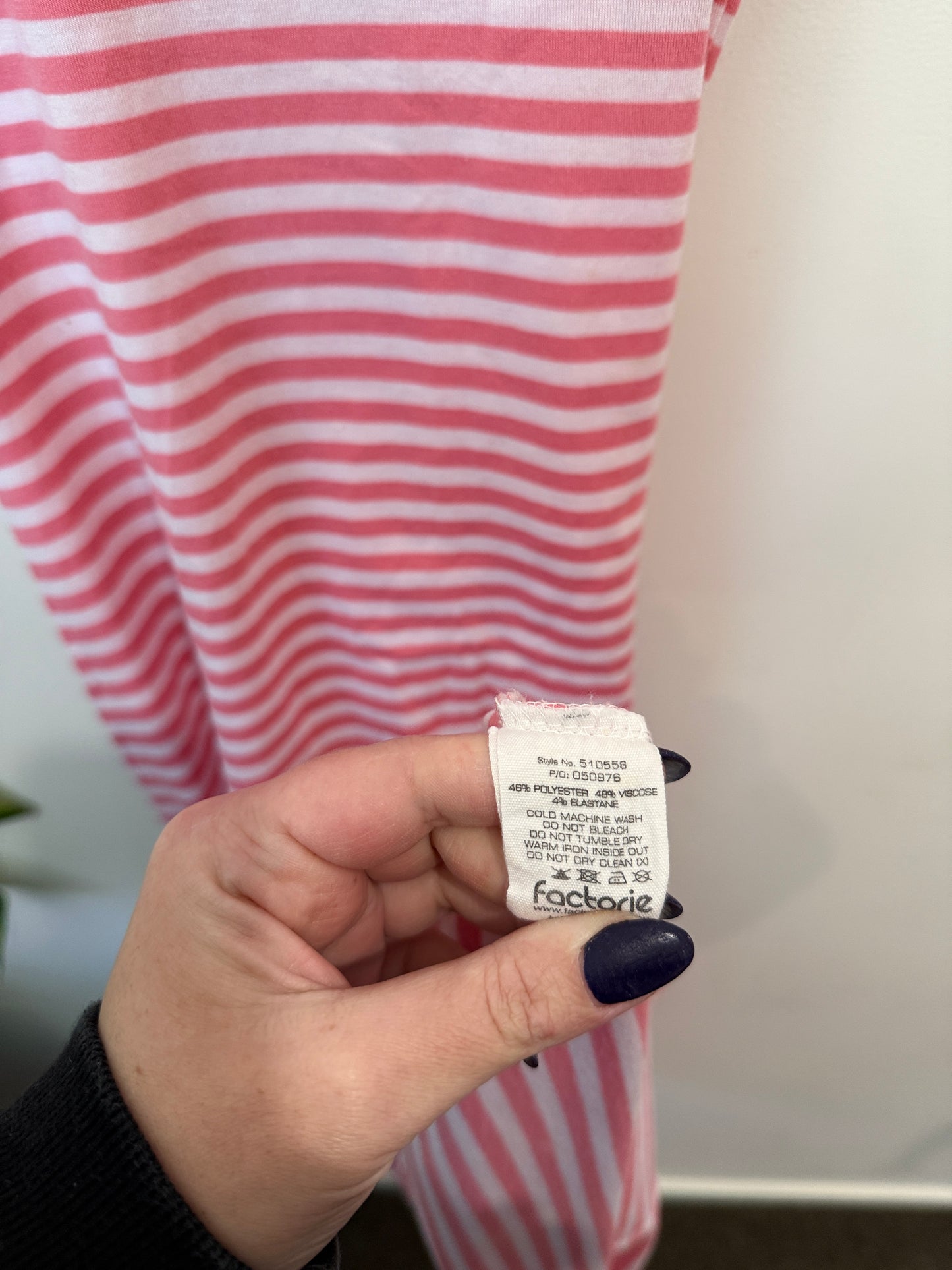 Factorie Pink Stripe Racerback Maxi Dress Size S