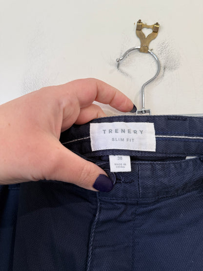 Trenery Slim Fit Navy Chinos Size 38