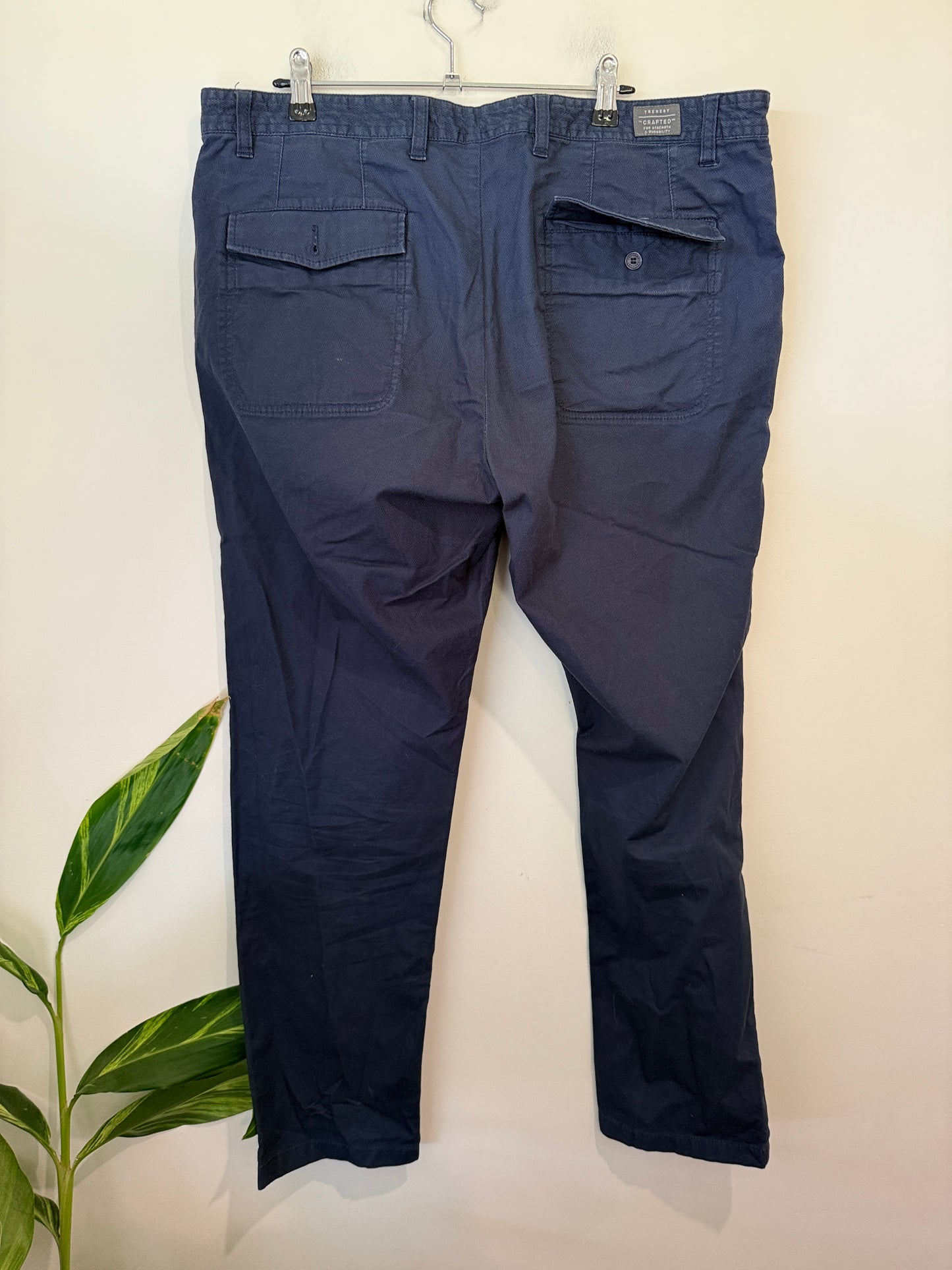 Trenery Slim Fit Navy Chinos Size 38