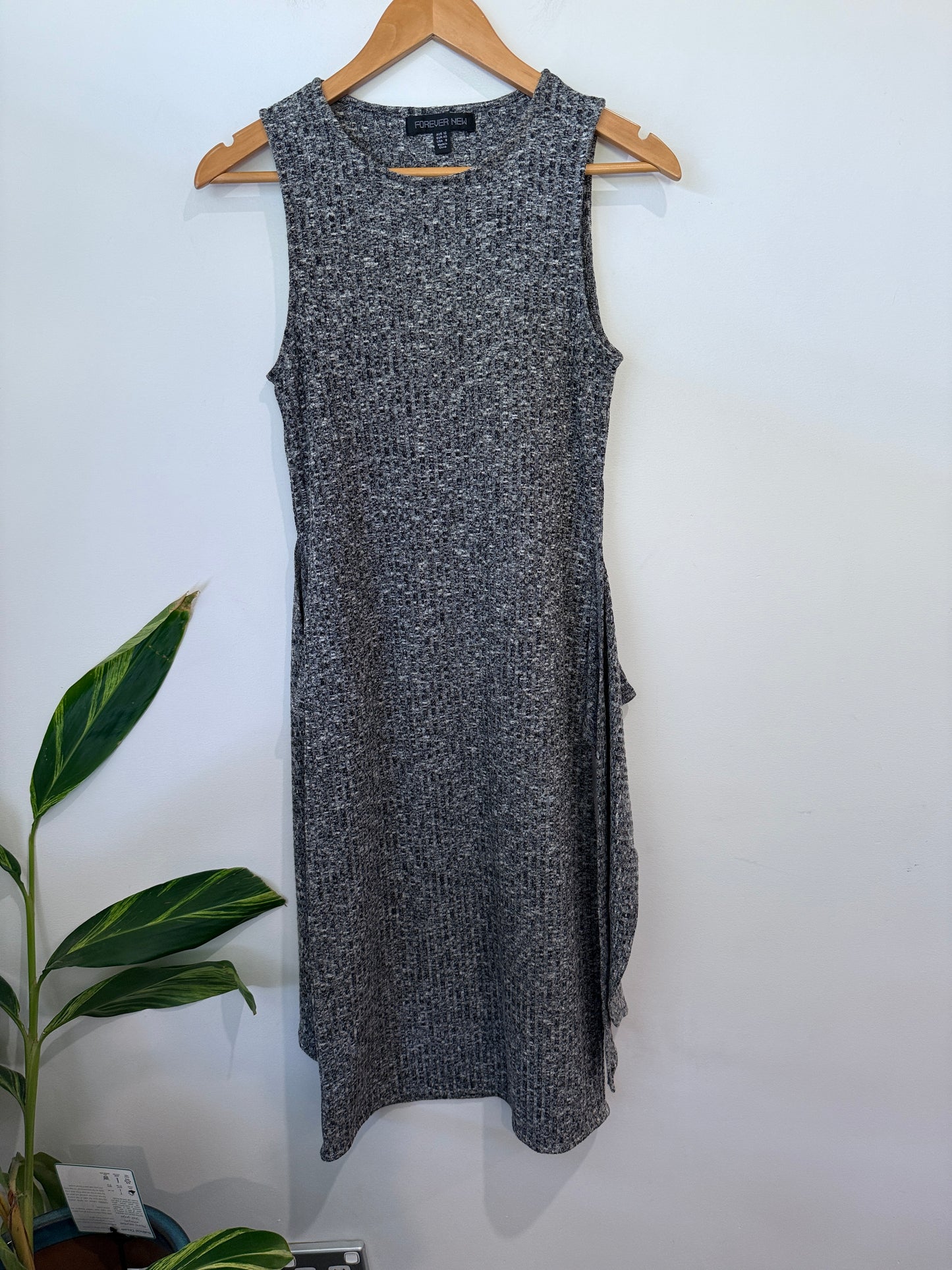 Forever New Grey Marle Sleeveless Swing Dress Size 12