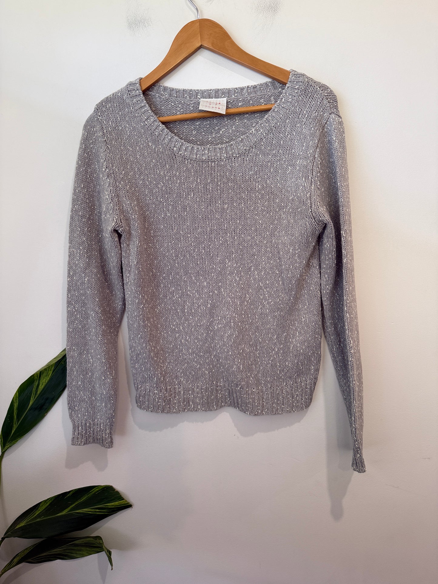 Sense of Place Grey Speckled Knit Jumper - 45cm u/arm