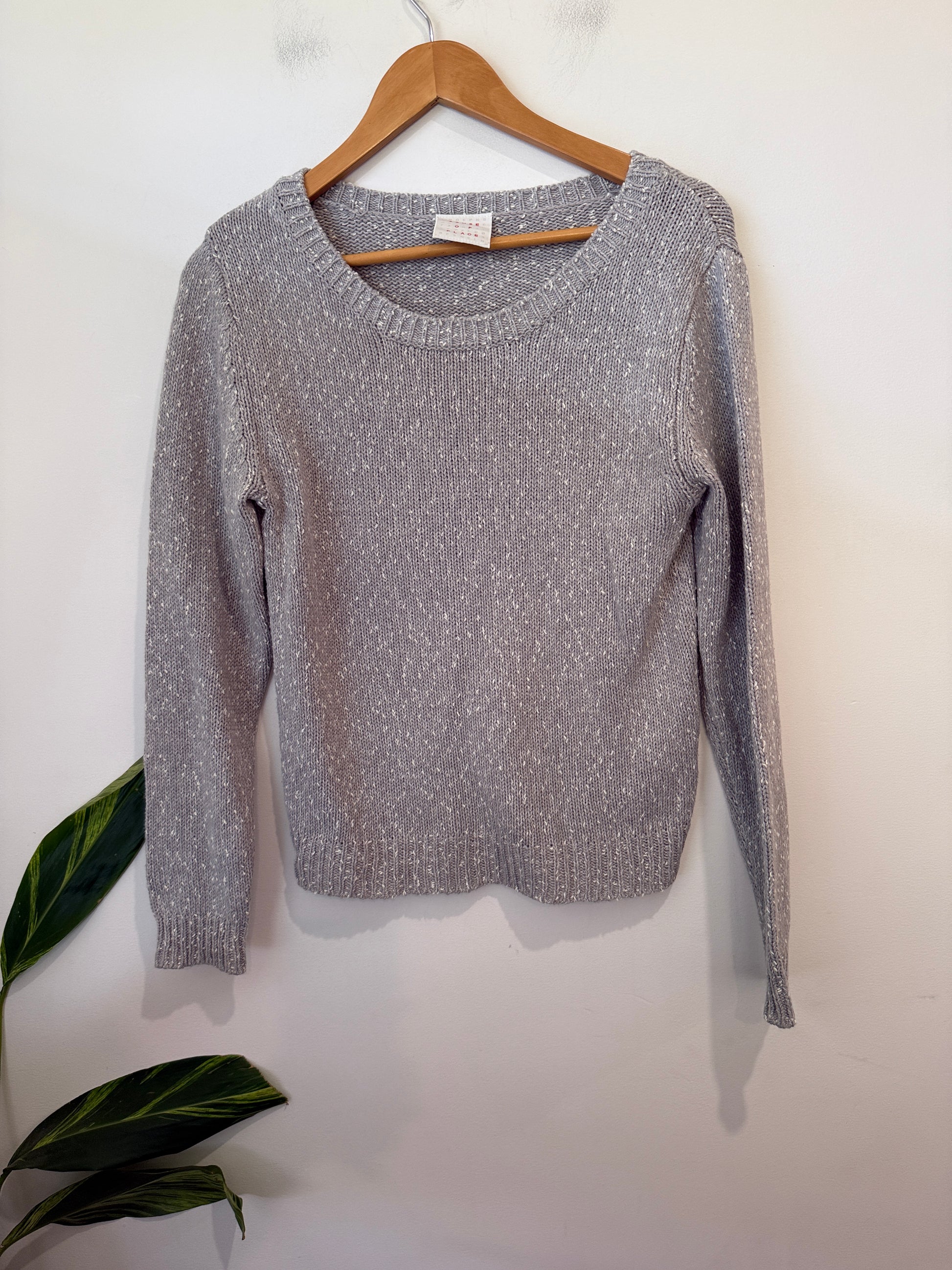 Sense of Place Grey Speckled Knit Jumper - 45cm u/arm