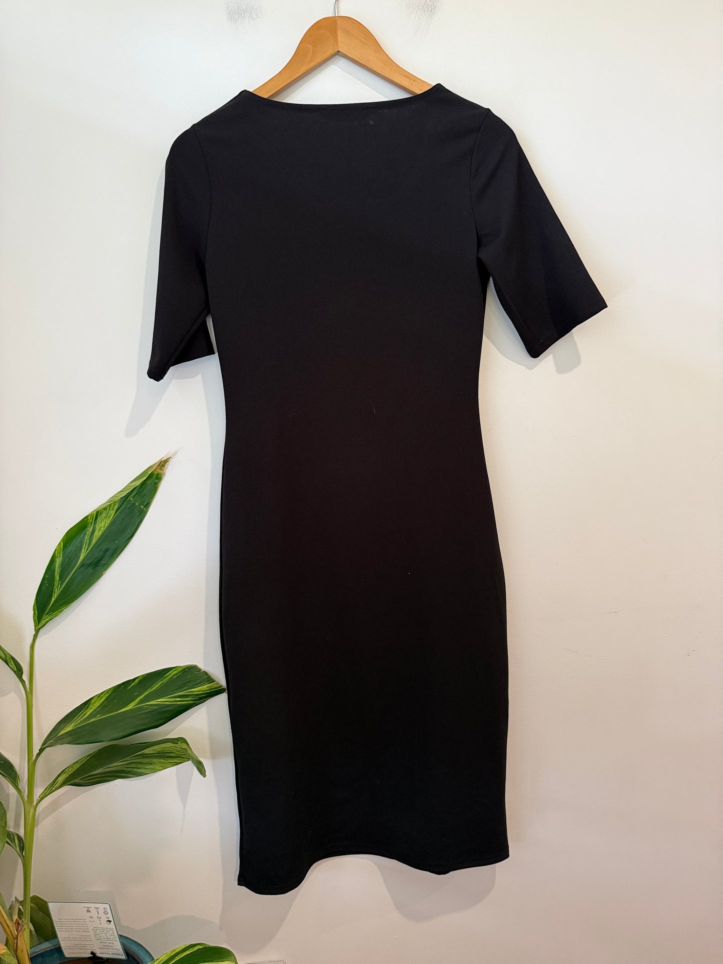 M&Co Black Short Sleeve Dress Size 10