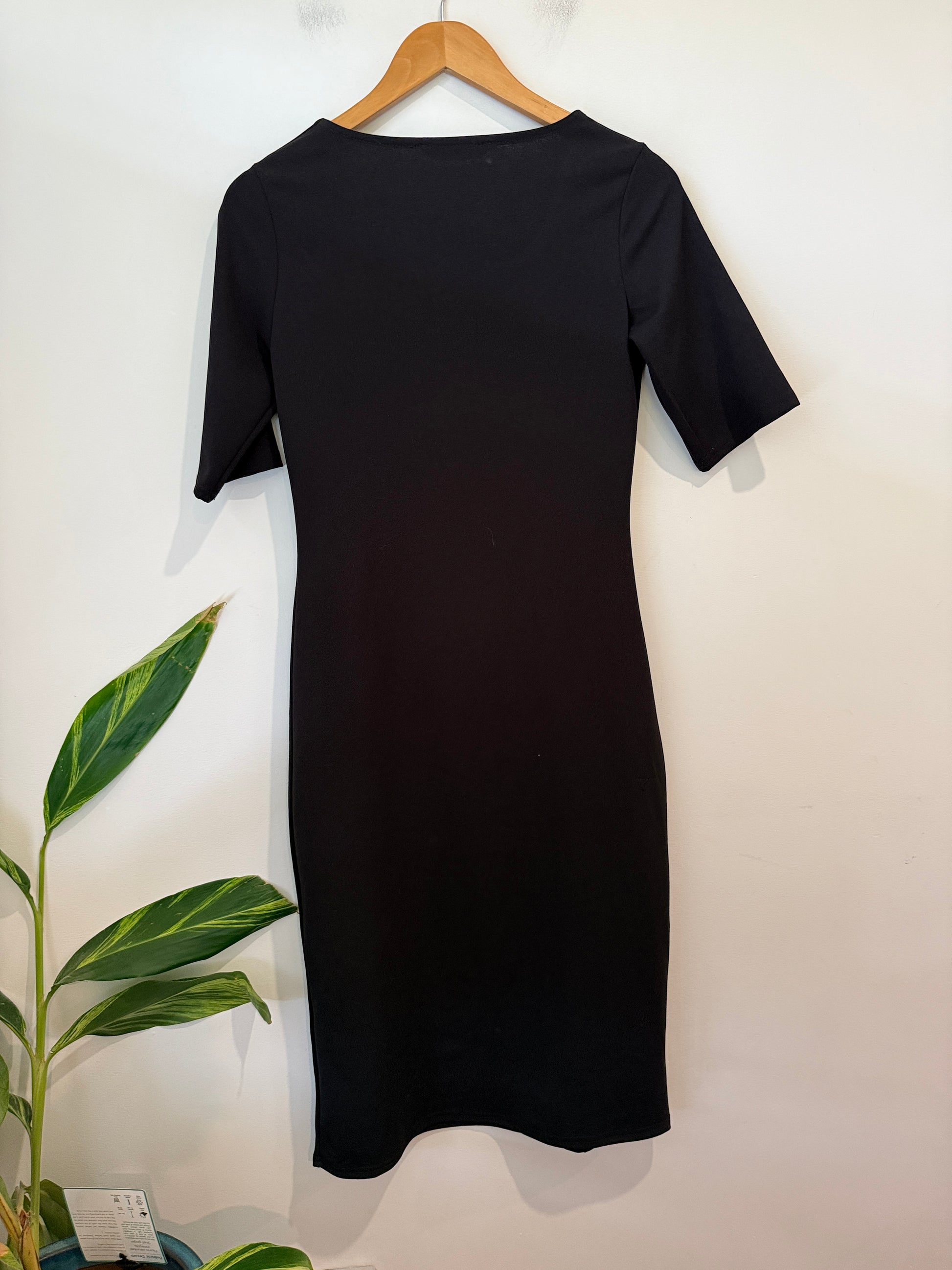 M&Co Black Short Sleeve Dress Size 10