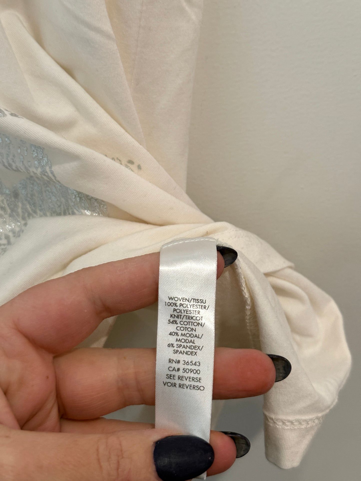 Calvin Klein White Logo Tee Size S