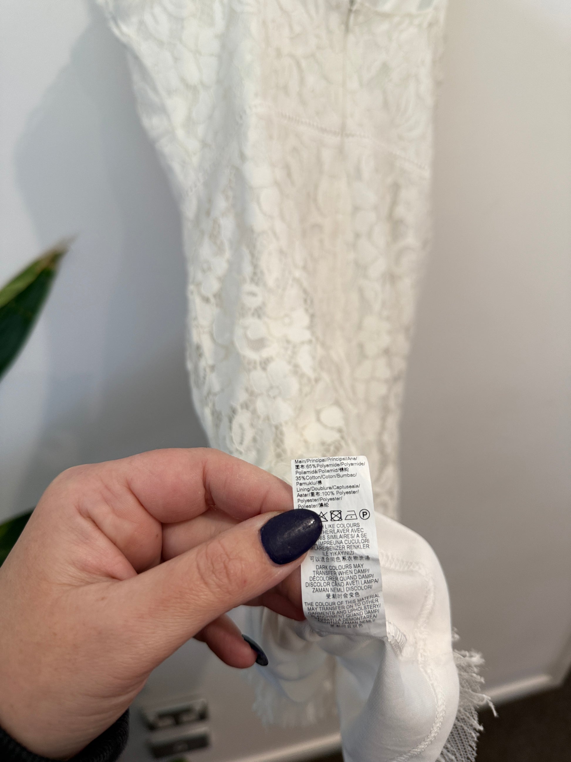 Missguided White Lace Slip Dress Size 12
