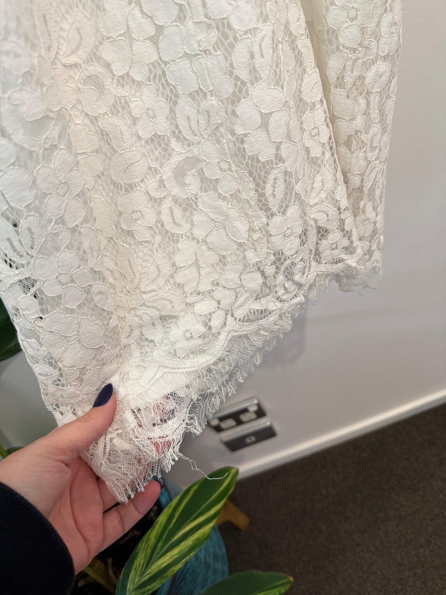 Missguided White Lace Slip Dress Size 12