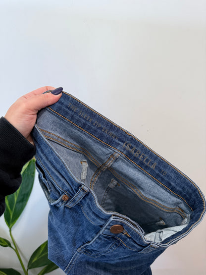 Oasis Distressed Skinny Jeans with Ankle Zips Size 10