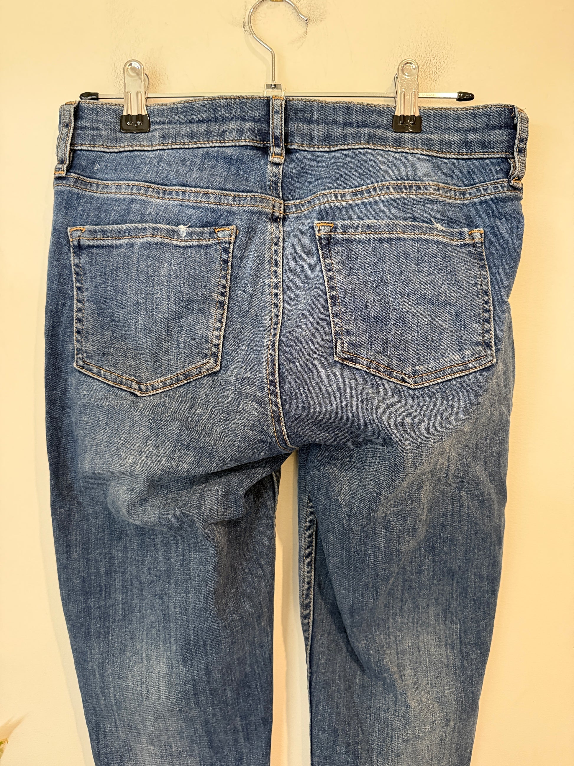 Oasis Distressed Skinny Jeans with Ankle Zips Size 10