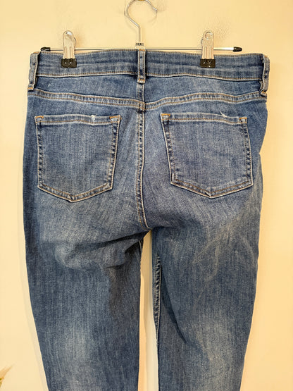 Oasis Distressed Skinny Jeans with Ankle Zips Size 10
