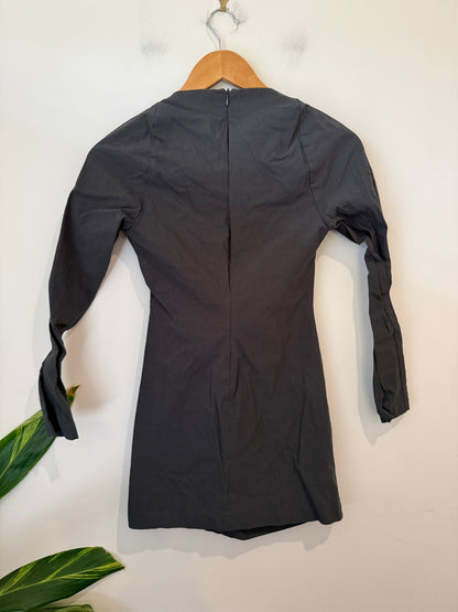 Zara Long Sleeve Ruched Mini Dress Size M