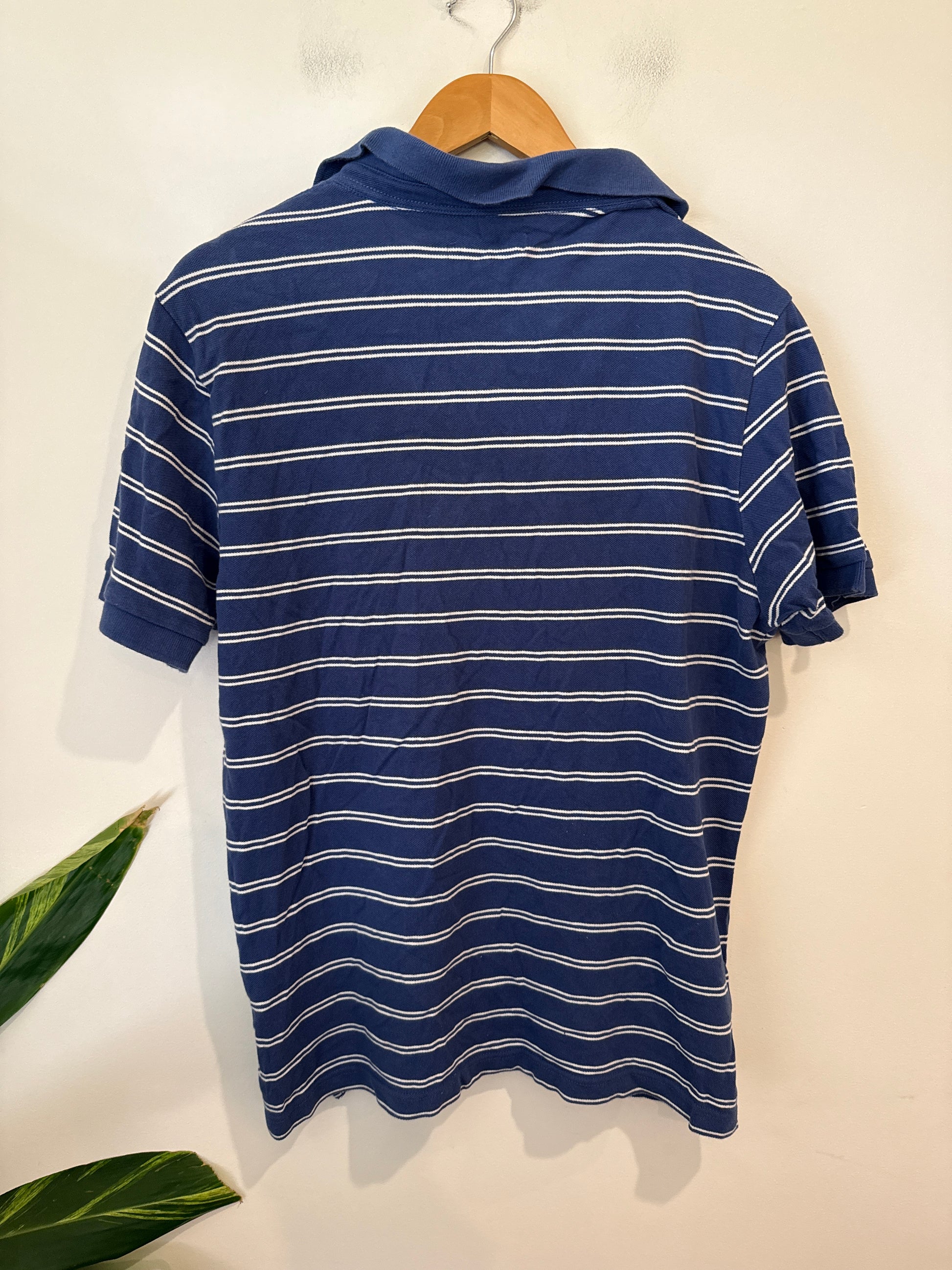 Just Jeans Blue & White Stripe Polo Shirt Size L