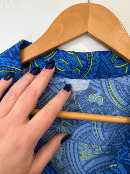 Blue Pacific Print Short Sleeve Shirt | U/Arm to U/Arm 60cm