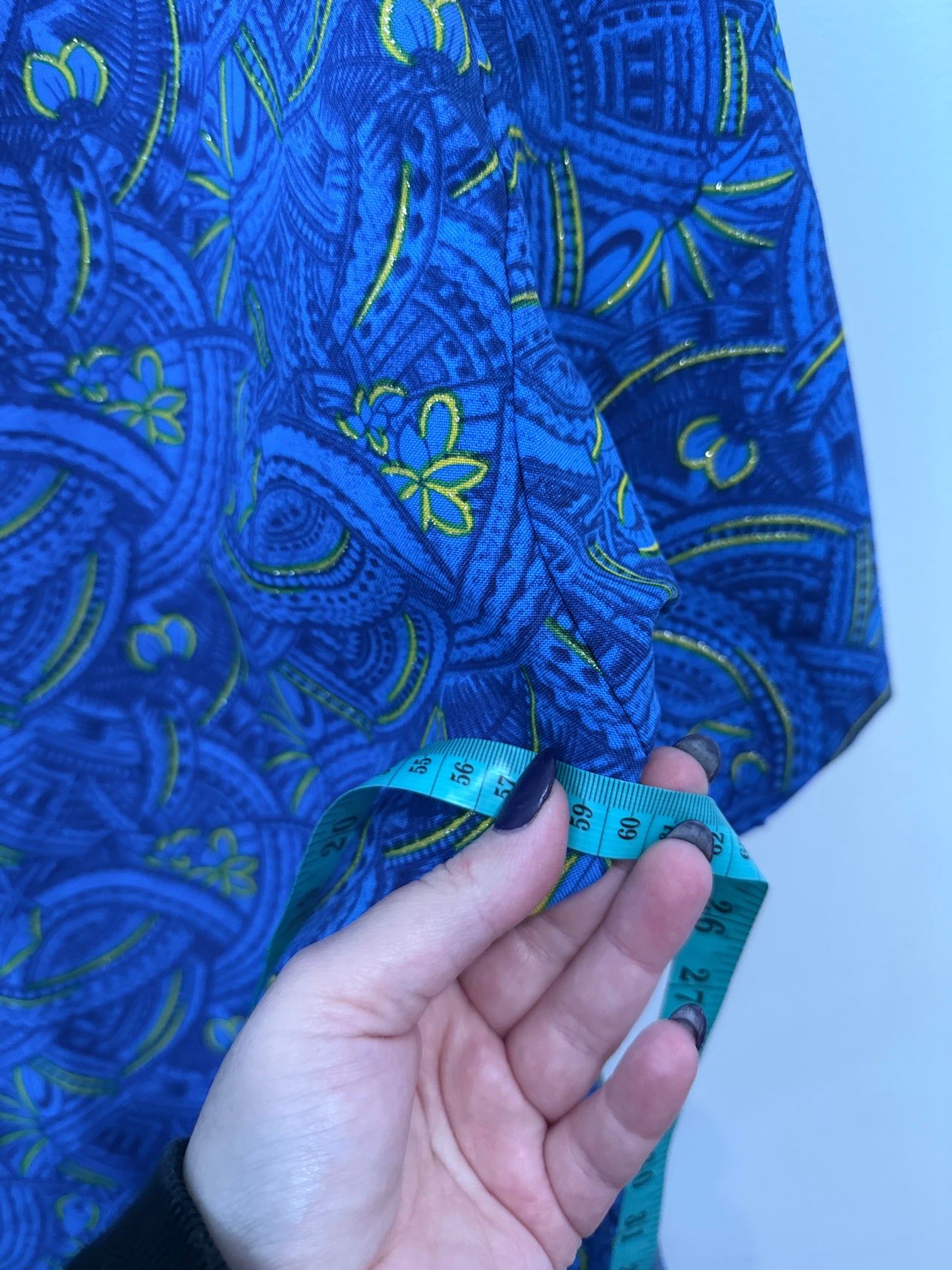 Blue Pacific Print Short Sleeve Shirt | U/Arm to U/Arm 60cm