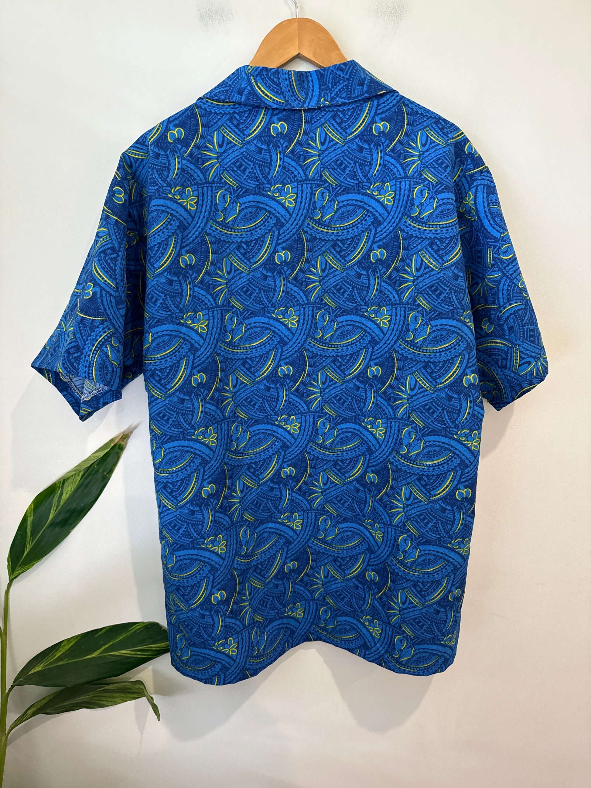 Blue Pacific Print Short Sleeve Shirt | U/Arm to U/Arm 60cm