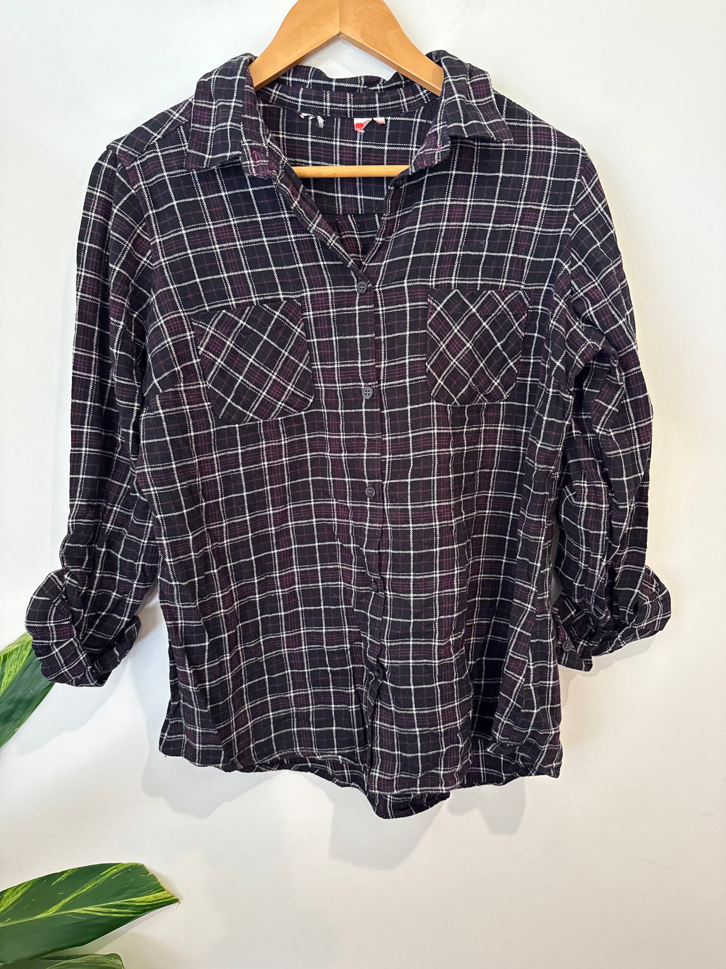 Womens Check Flannel Shirt | U/Arm to U/Arm 54cm