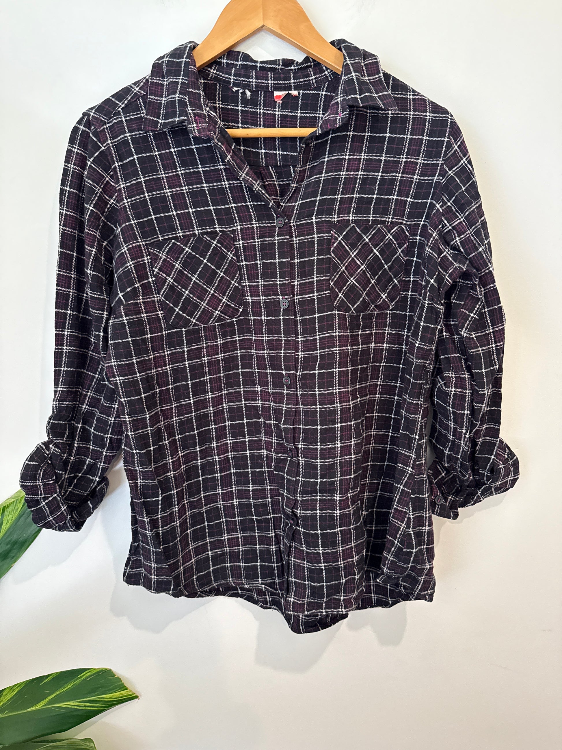 Womens Check Flannel Shirt | U/Arm to U/Arm 54cm