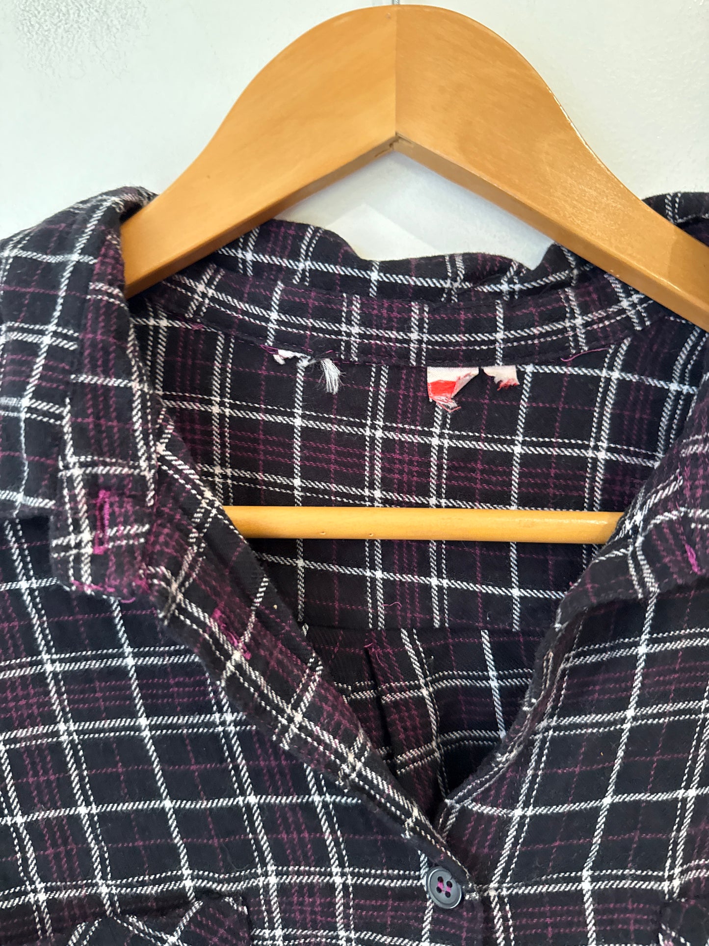 Womens Check Flannel Shirt | U/Arm to U/Arm 54cm