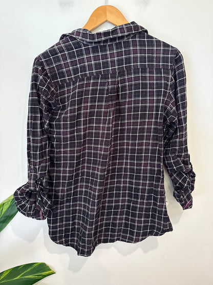 Womens Check Flannel Shirt | U/Arm to U/Arm 54cm