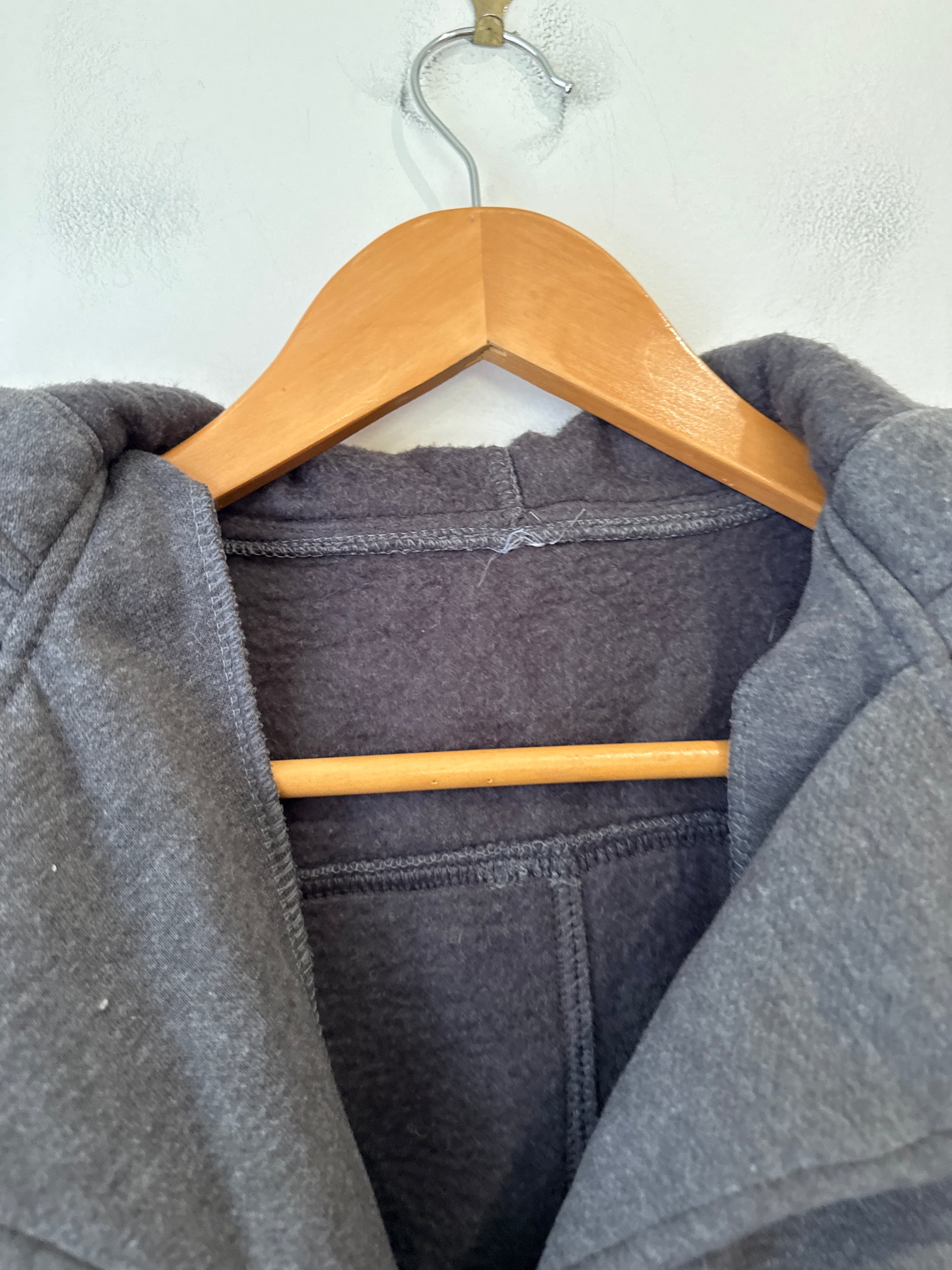 Grey Belted Hooded Fleece Coat | U/Arm to U/Arm 46cm