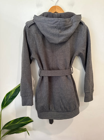 Grey Belted Hooded Fleece Coat | U/Arm to U/Arm 46cm