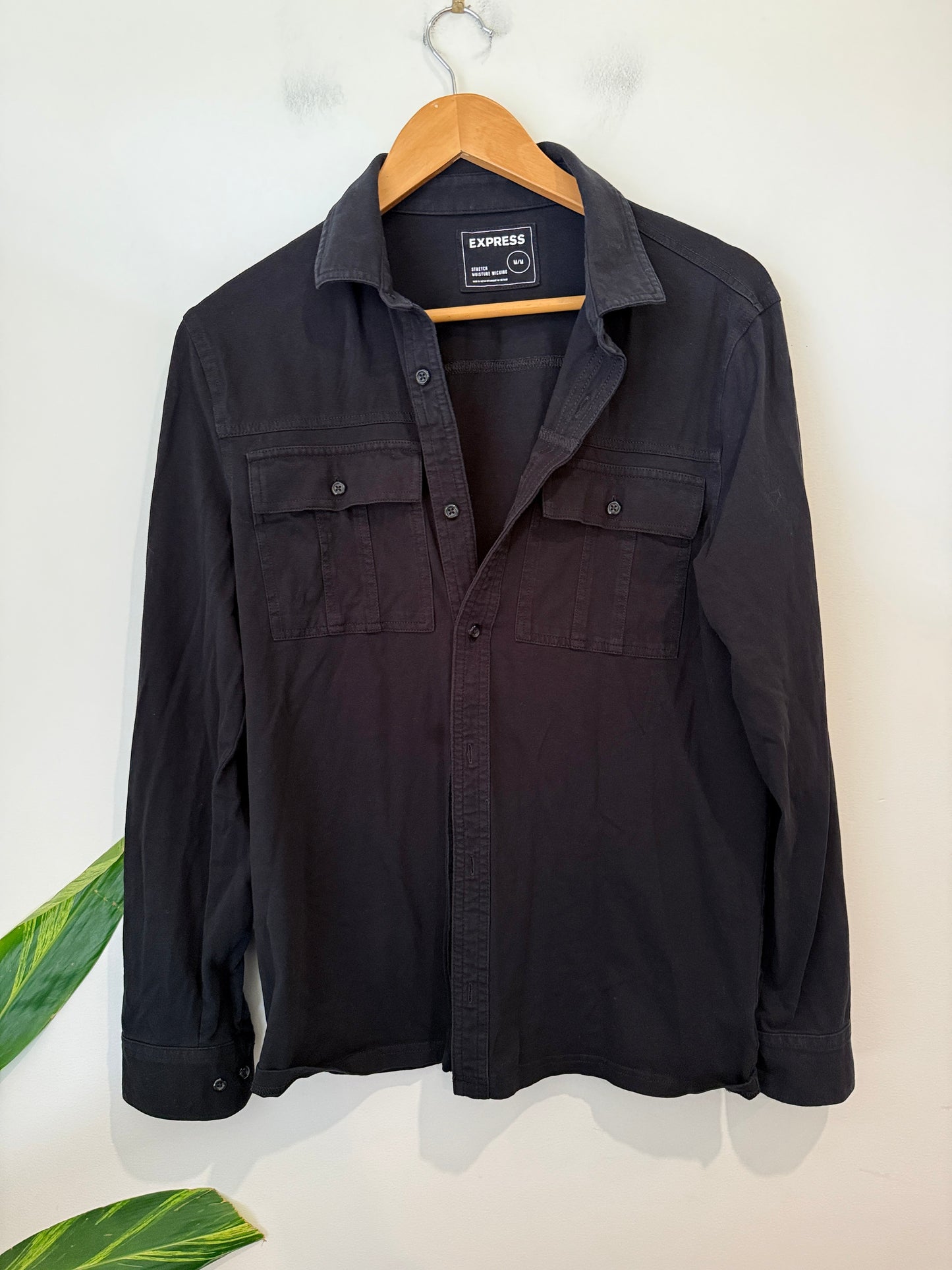 Express Black Stretch Shirt Size M