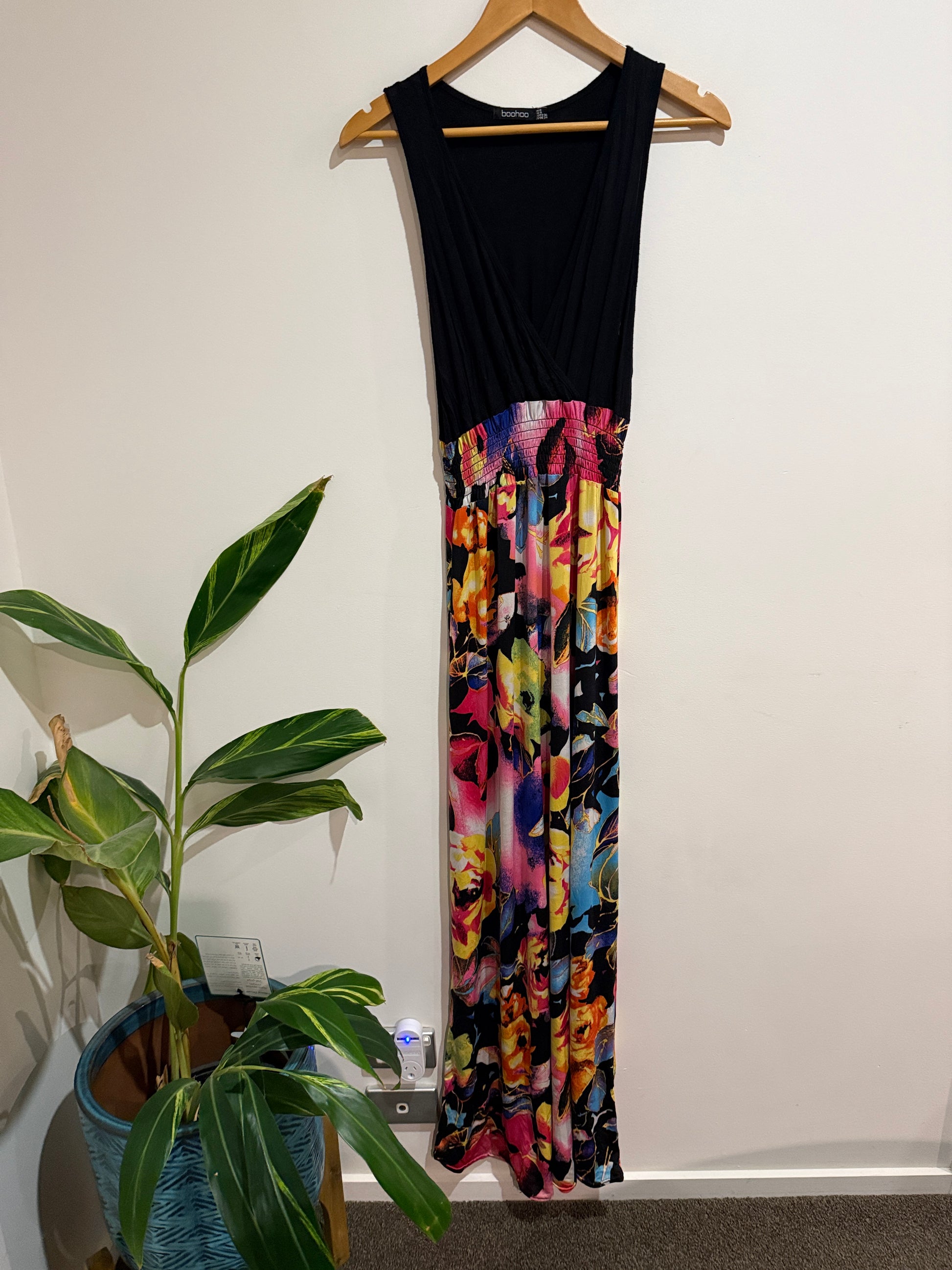 Boohoo Floral Print Maxi Dress | UK 8