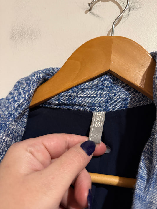 ASOS Blue Chambray Wrap Dress | UK 12