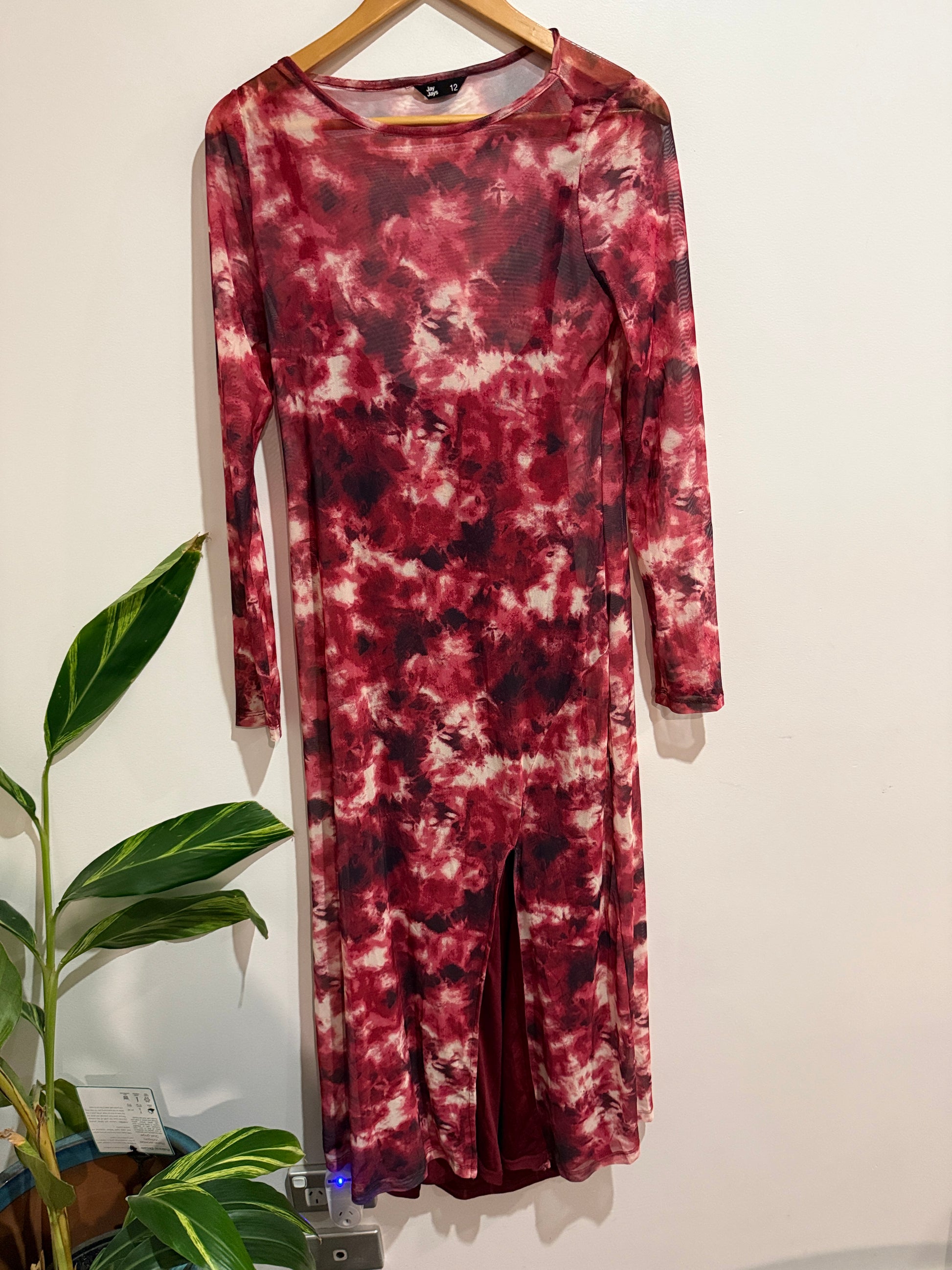 Jay Jays Tie Dye Mesh Maxi Dress | Size 12