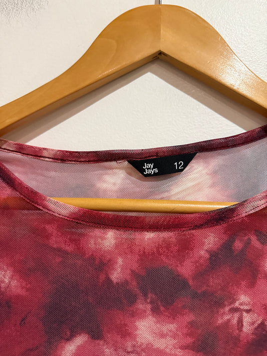 Jay Jays Tie Dye Mesh Maxi Dress | Size 12