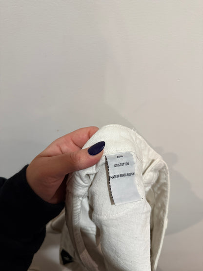 Dotti Denim White Distressed Shorts | Size 12