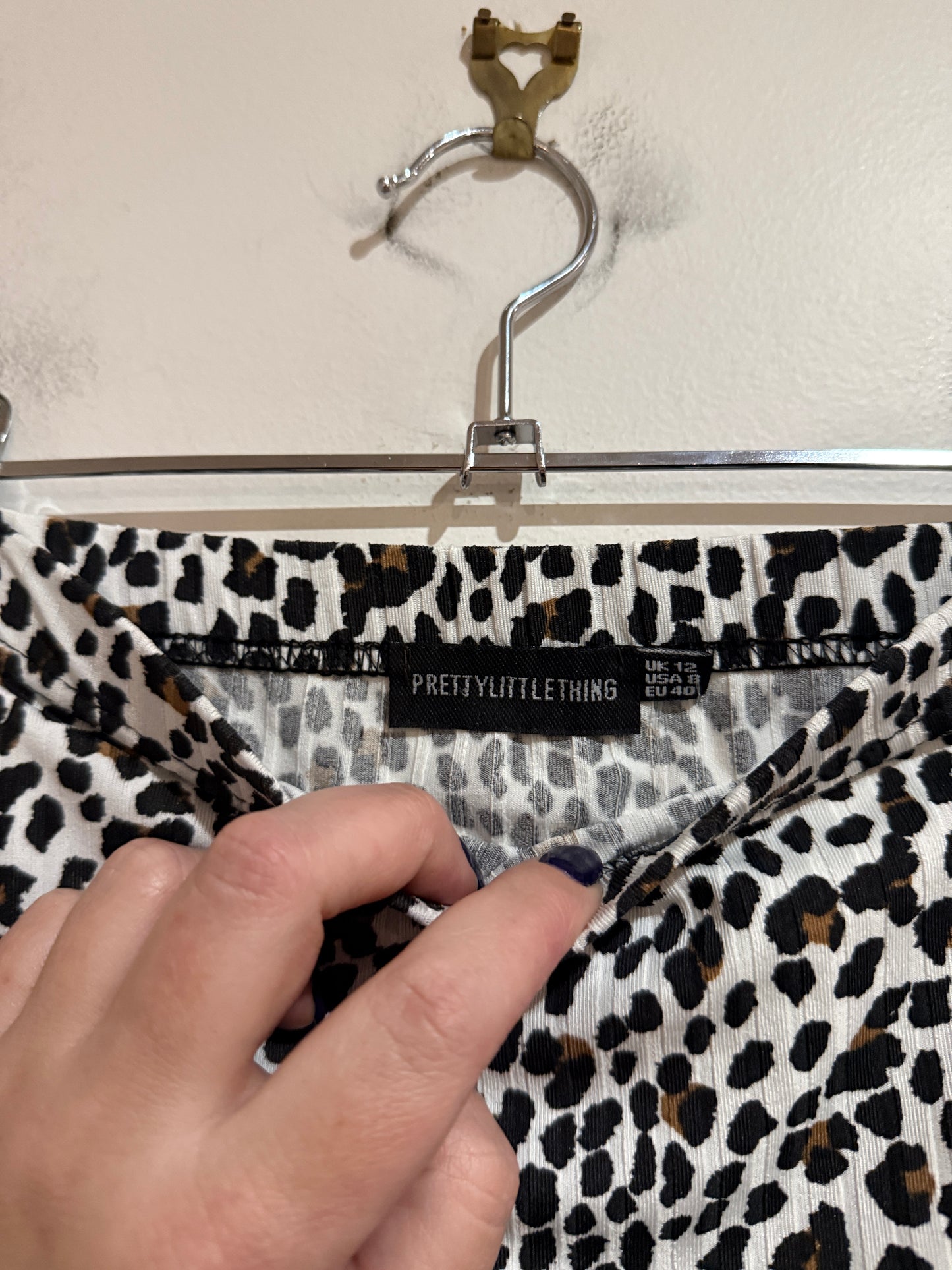 PrettyLittleThing Leopard Print Mini Skirt | UK 12