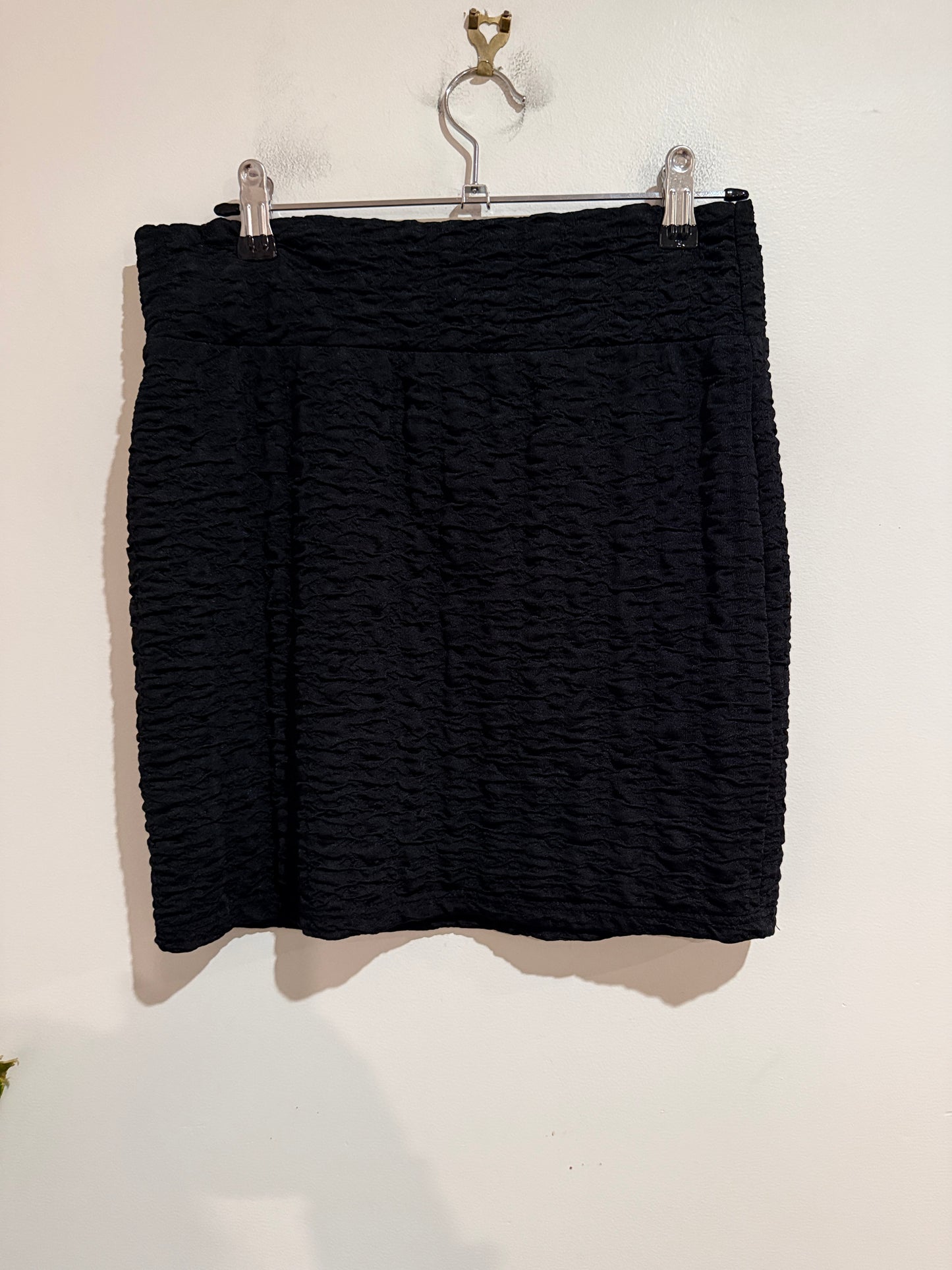 Cotton On Black Textured Mini Skirt | Size M