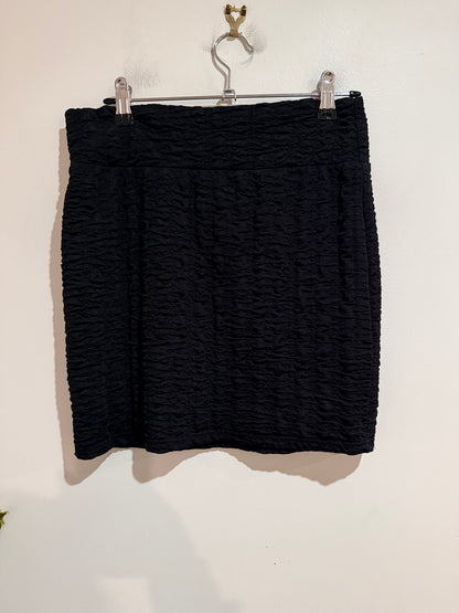 Cotton On Black Textured Mini Skirt | Size M