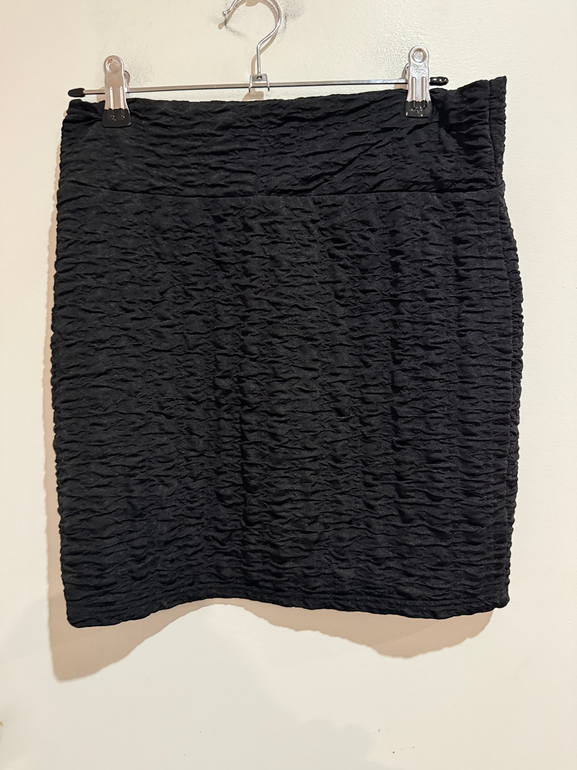Cotton On Black Textured Mini Skirt | Size M