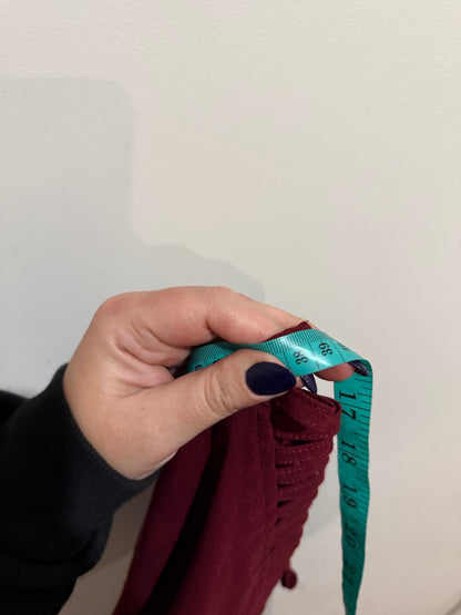 Charlotte Russe Burgundy Lace Up Flare Pants | Size S
