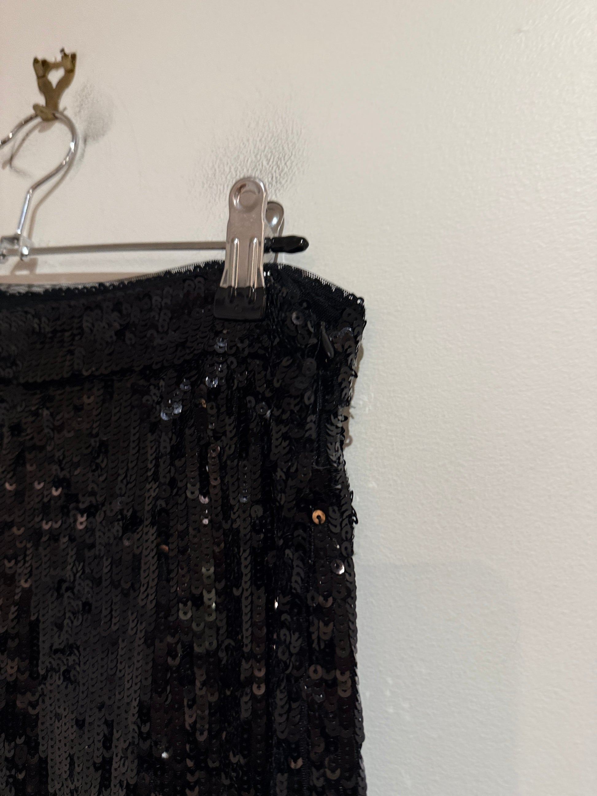 ASOS Black Sequin Flare Pants | UK 10