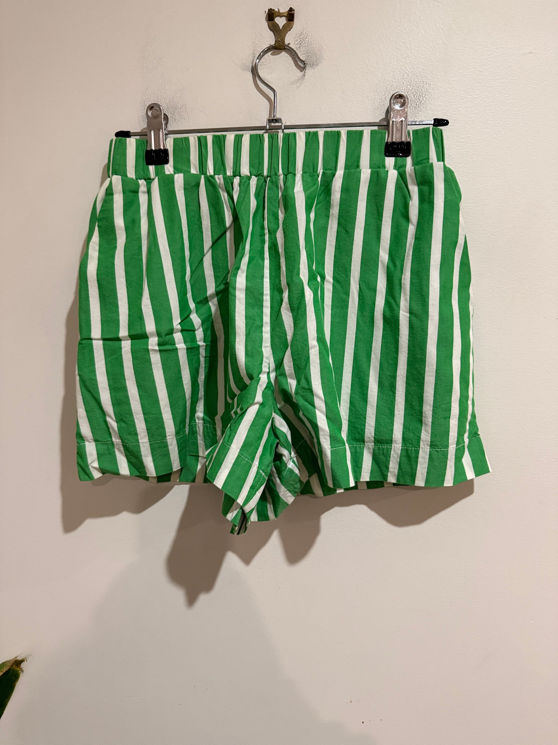 Cotton On Green Stripe Elastic Waist Shorts | AU 6