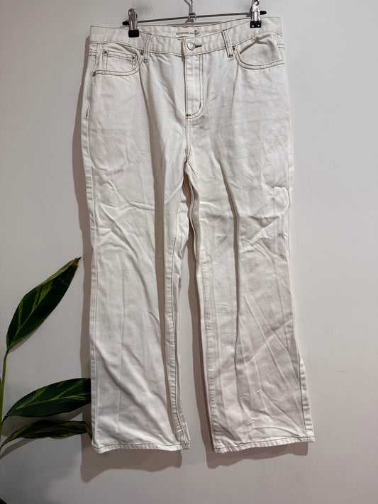 Glassons Denim White Wide Leg Jeans | Size 10