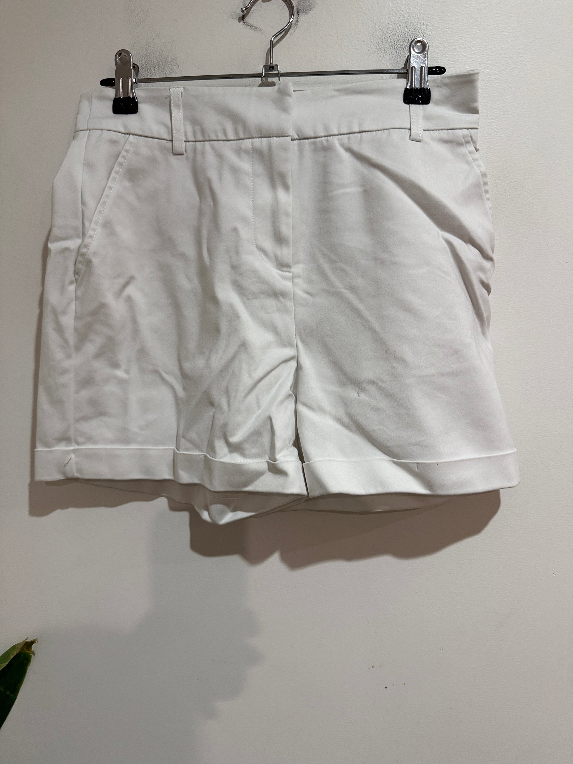 Dotti White Tailored Shorts | Size 8