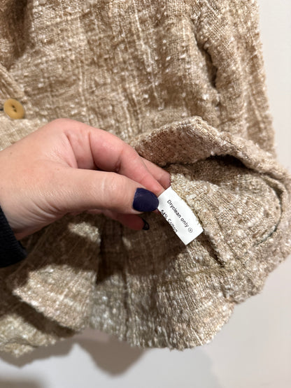 Anne Mardell Oatmeal Tweed Blazer | Size 8