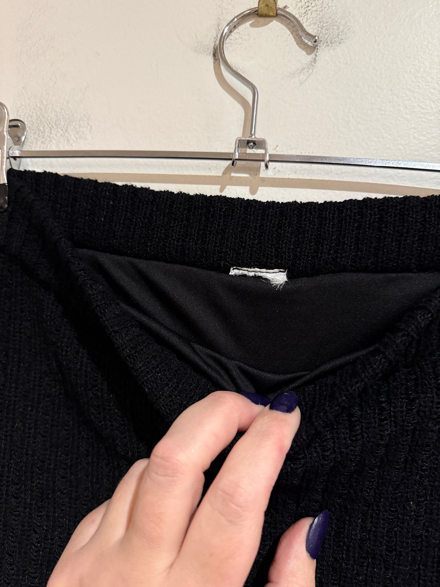 Unbranded Black Ribbed Knit Strapless Maxi Dress