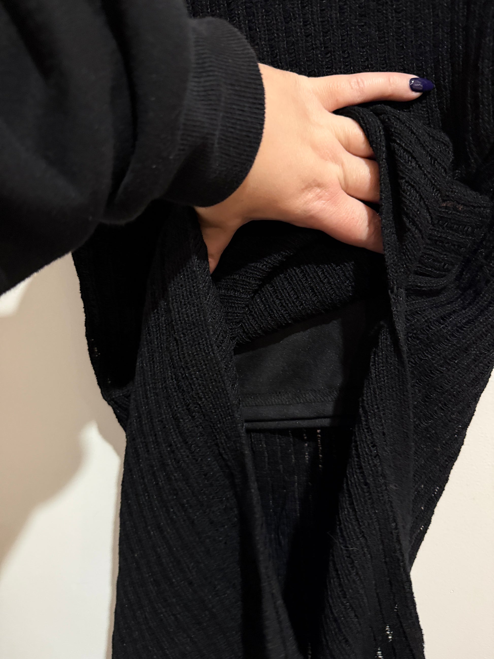Unbranded Black Ribbed Knit Strapless Maxi Dress