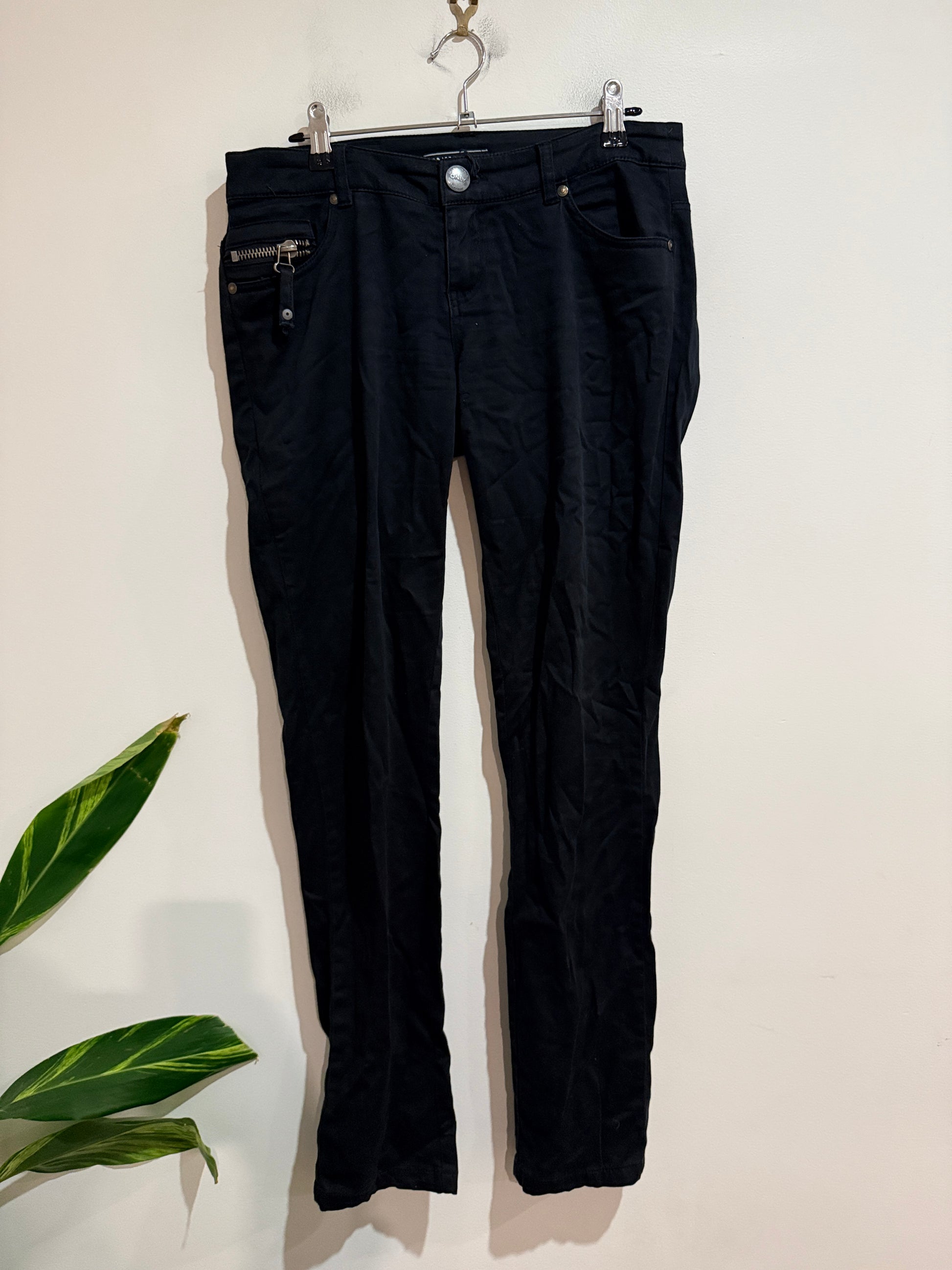 ONLY Black Skinny Jeans with Zip Pocket Detail